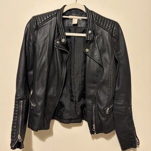 H&M Black Faux Leather Jacket